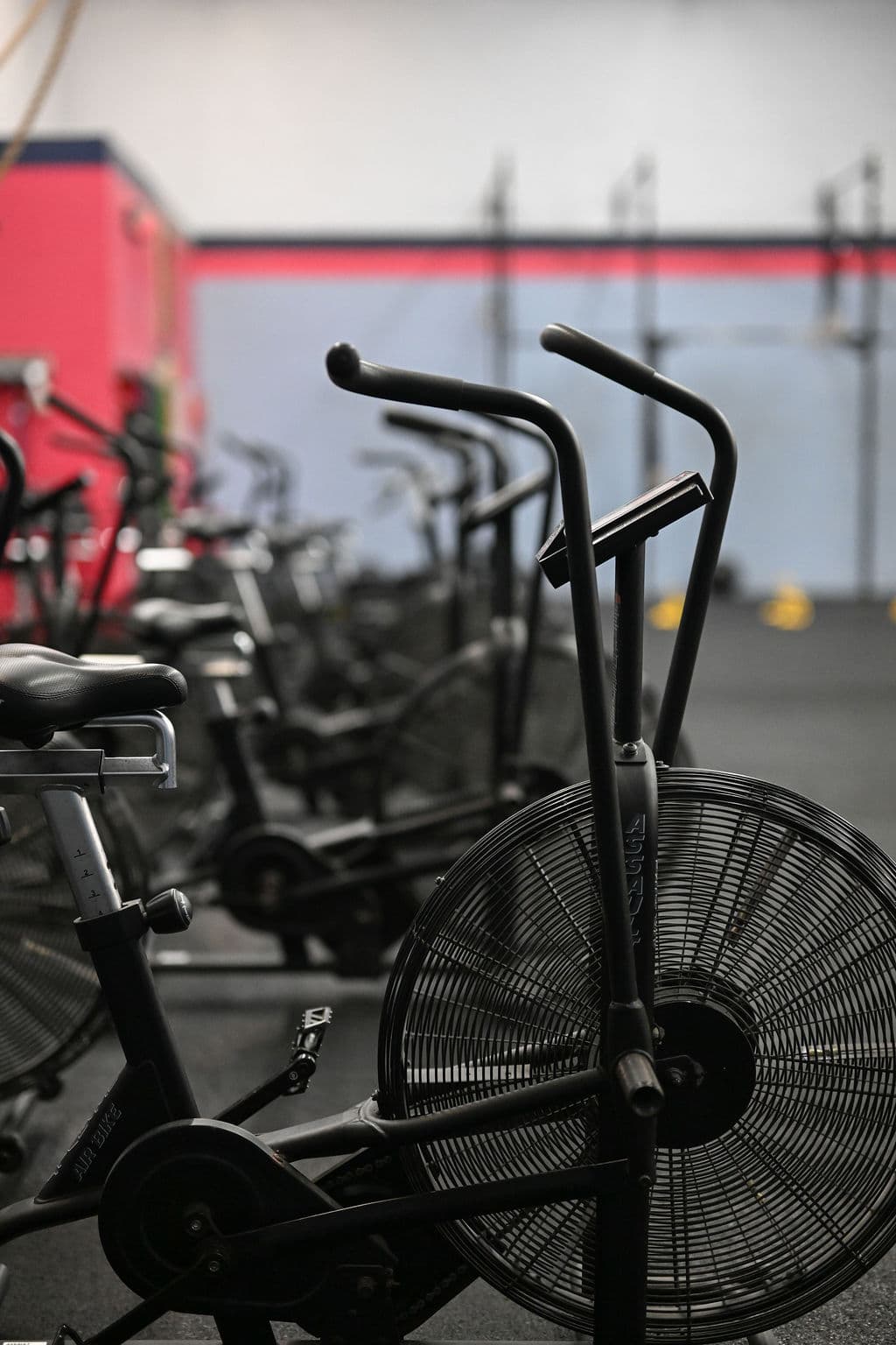 Assault bikes and cardio equipment at functional fitness gym in Charlestown, MA