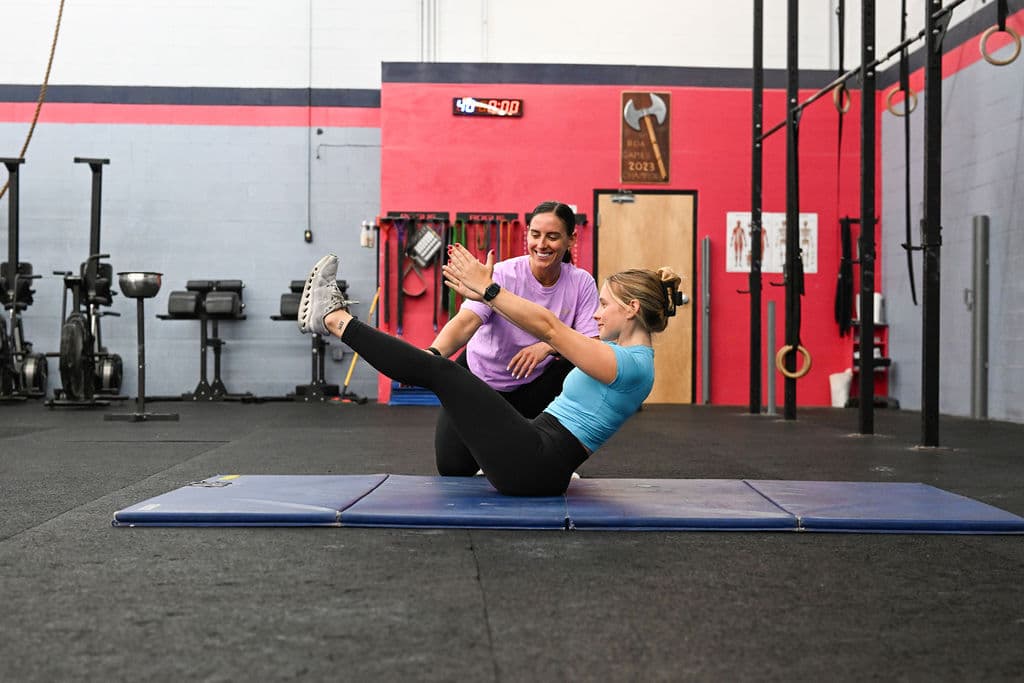 Personal training session at Monument Fitness in Charlestown